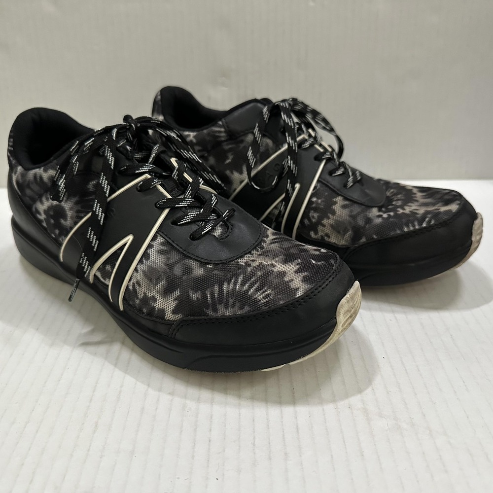 TRAQ By Alegria Qarma 2 Shoes Womens 6.5 Black Walking Lace Up Sneakers Comfort